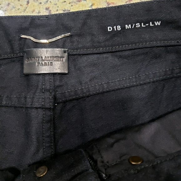 *SOLD**SAINT LAURENT Mens Black slim fit jeans Size 31 D18 M/SL-LW - Picture 4 of 15